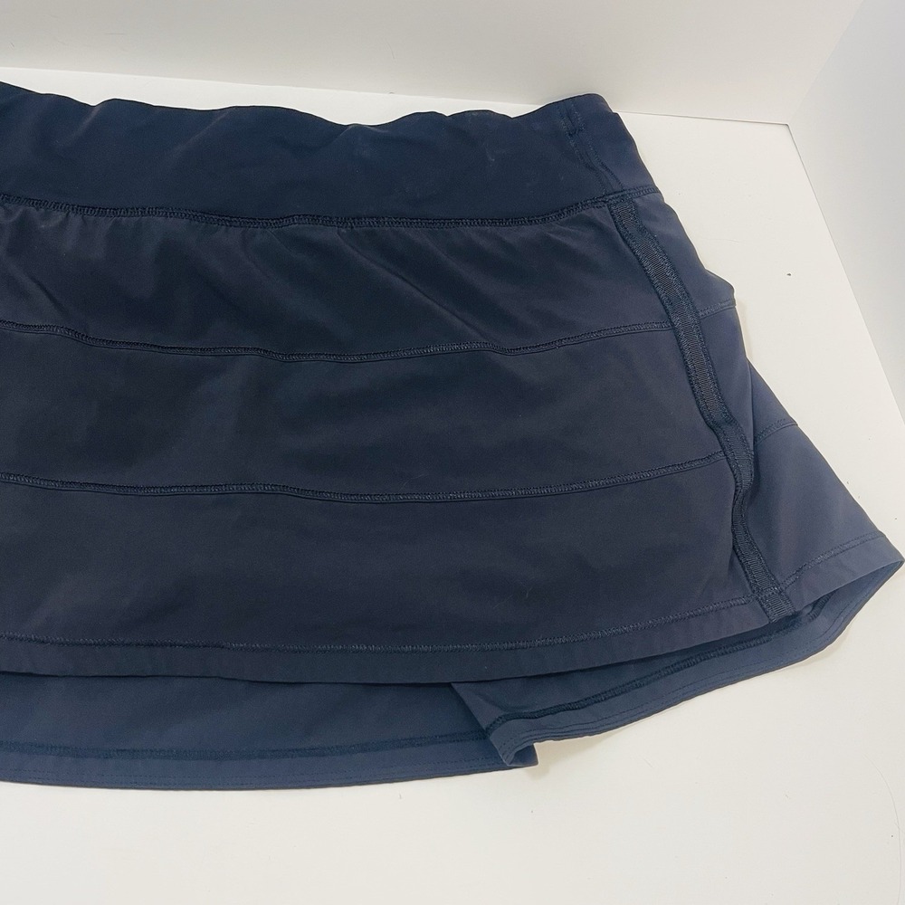 Lululemon Pace Rival Skirt Size 8 Black Mid-Rise Skort Gym Tennis Pickleball - Picture 3 of 10